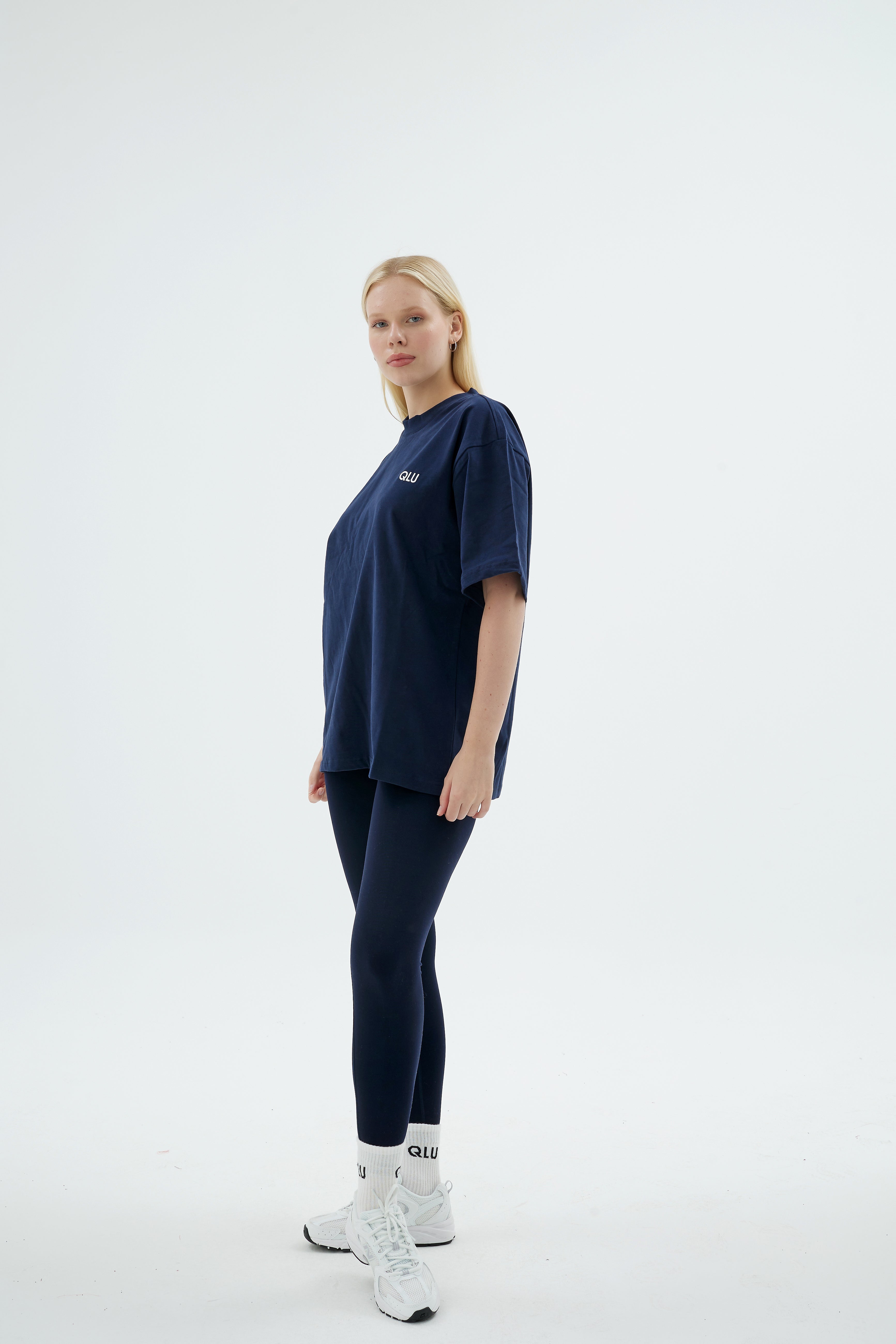 Rise Collection Kadın Combed T-Shirt – Dark Blue