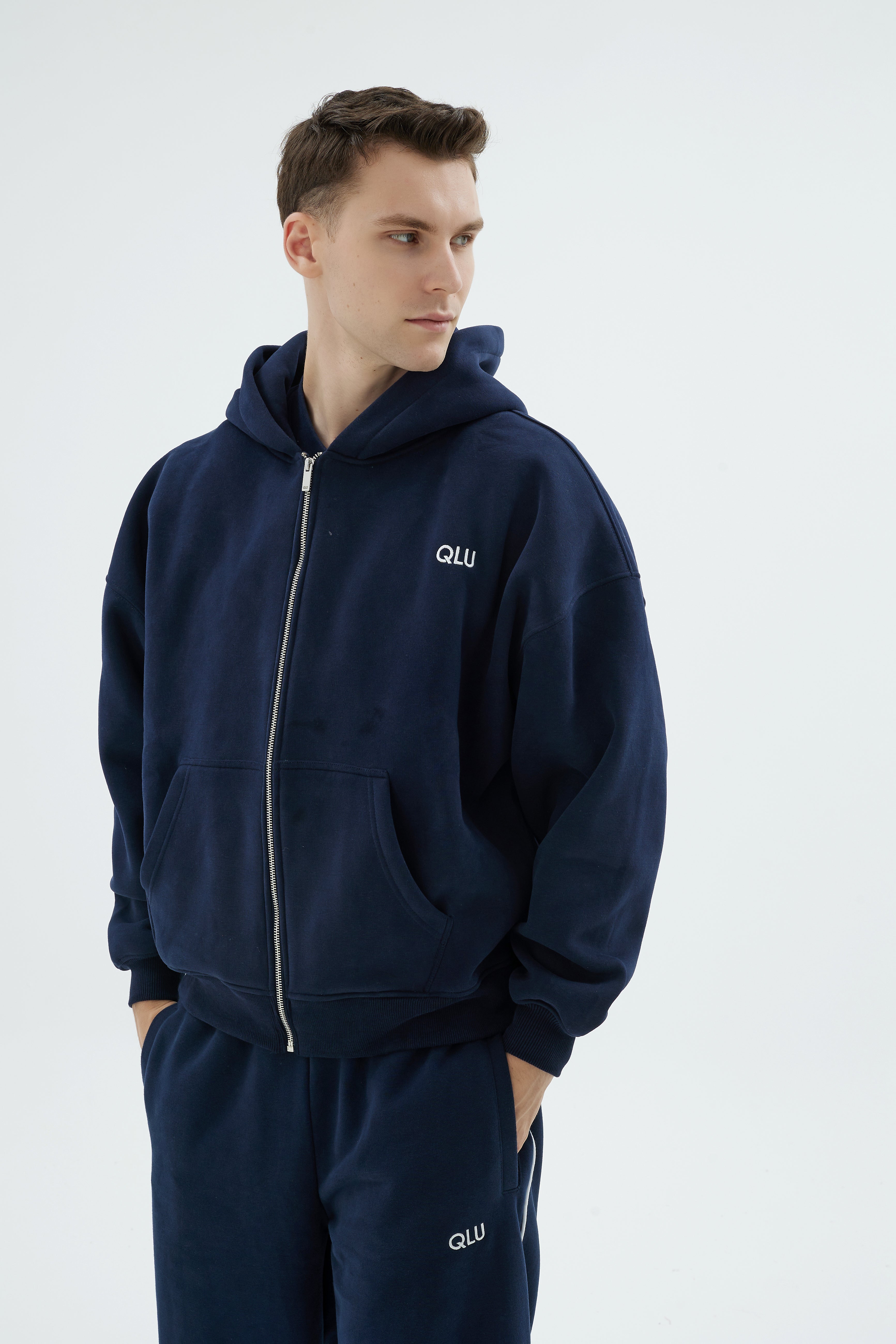 Rise Collection Erkek Zip Jacket – Dark Blue
