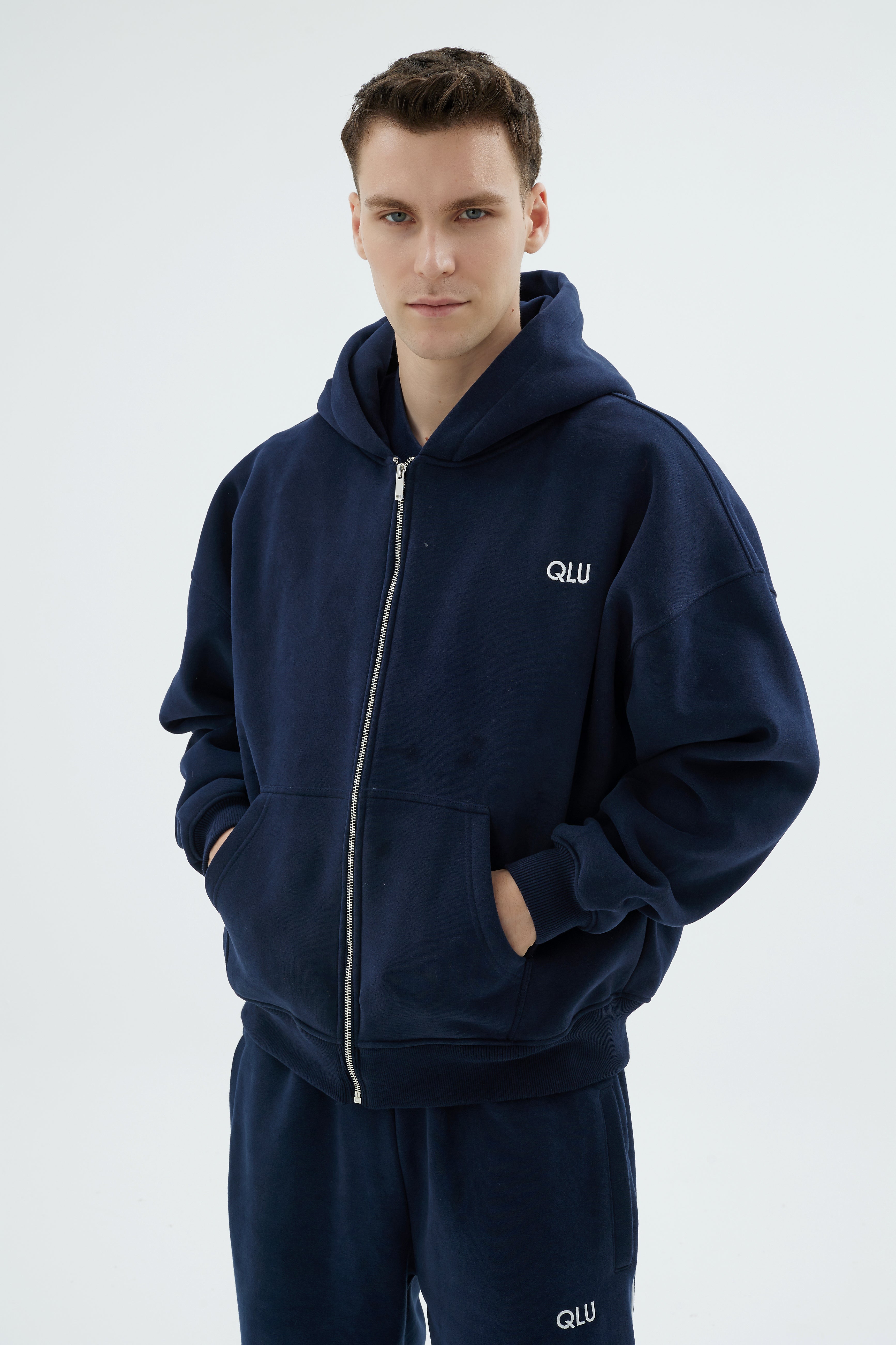Rise Collection Erkek Zip Jacket – Dark Blue