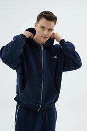 Rise Collection Erkek Zip Jacket – Dark Blue