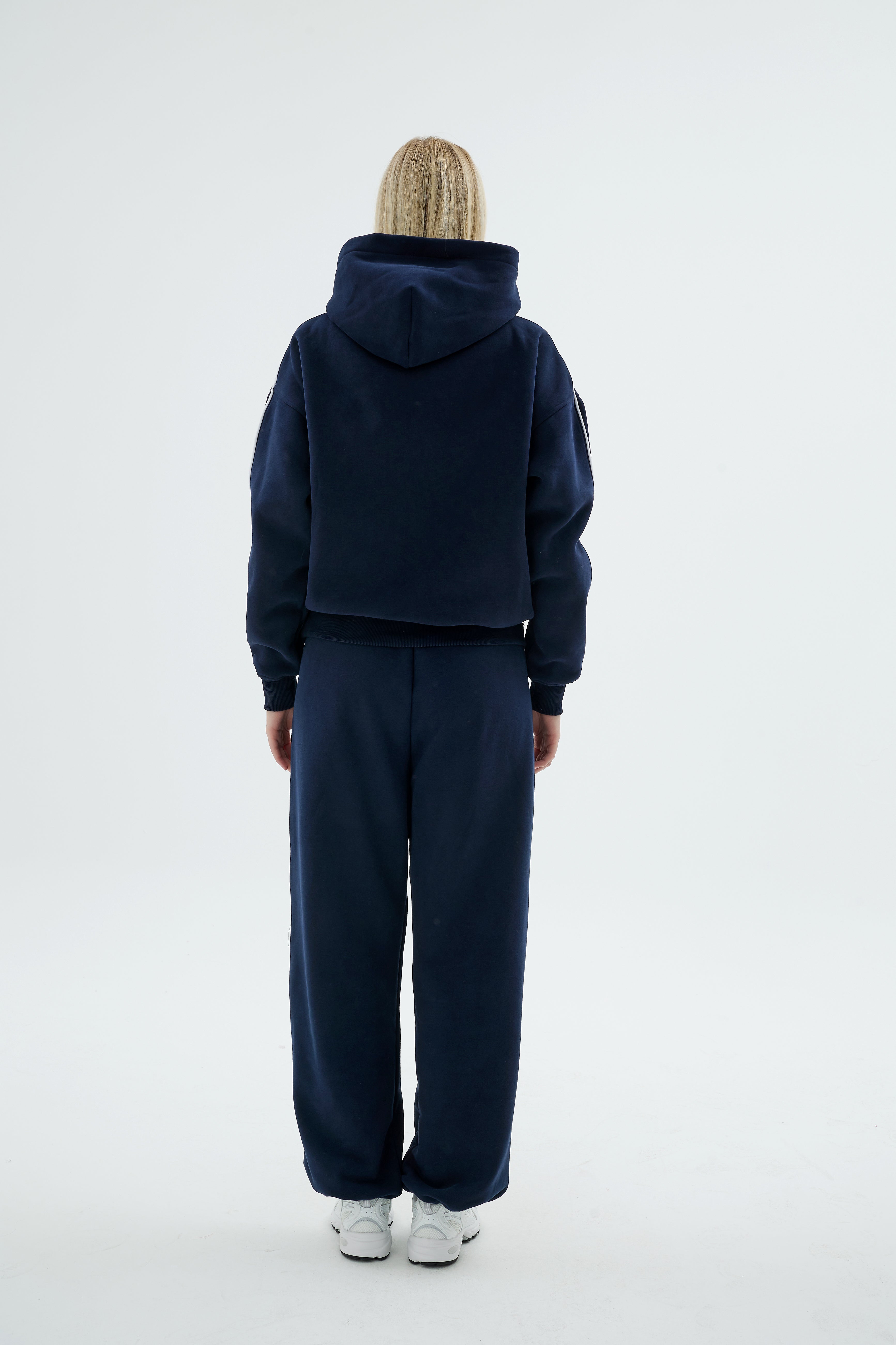 Rise Collection Kadın Line Hoodie – Dark Blue