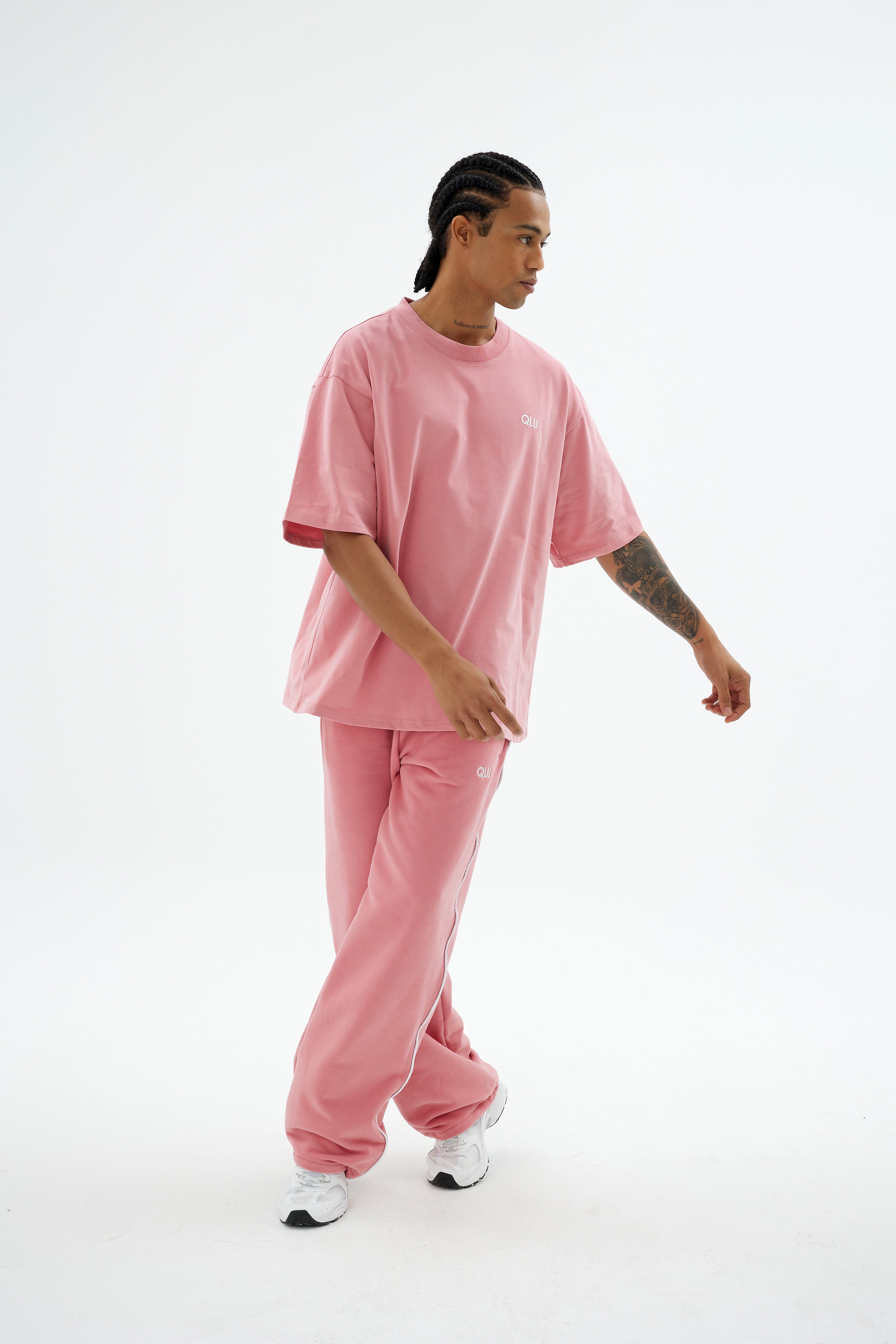 Rise Collection Erkek Combed T-Shirt – Bare Pink