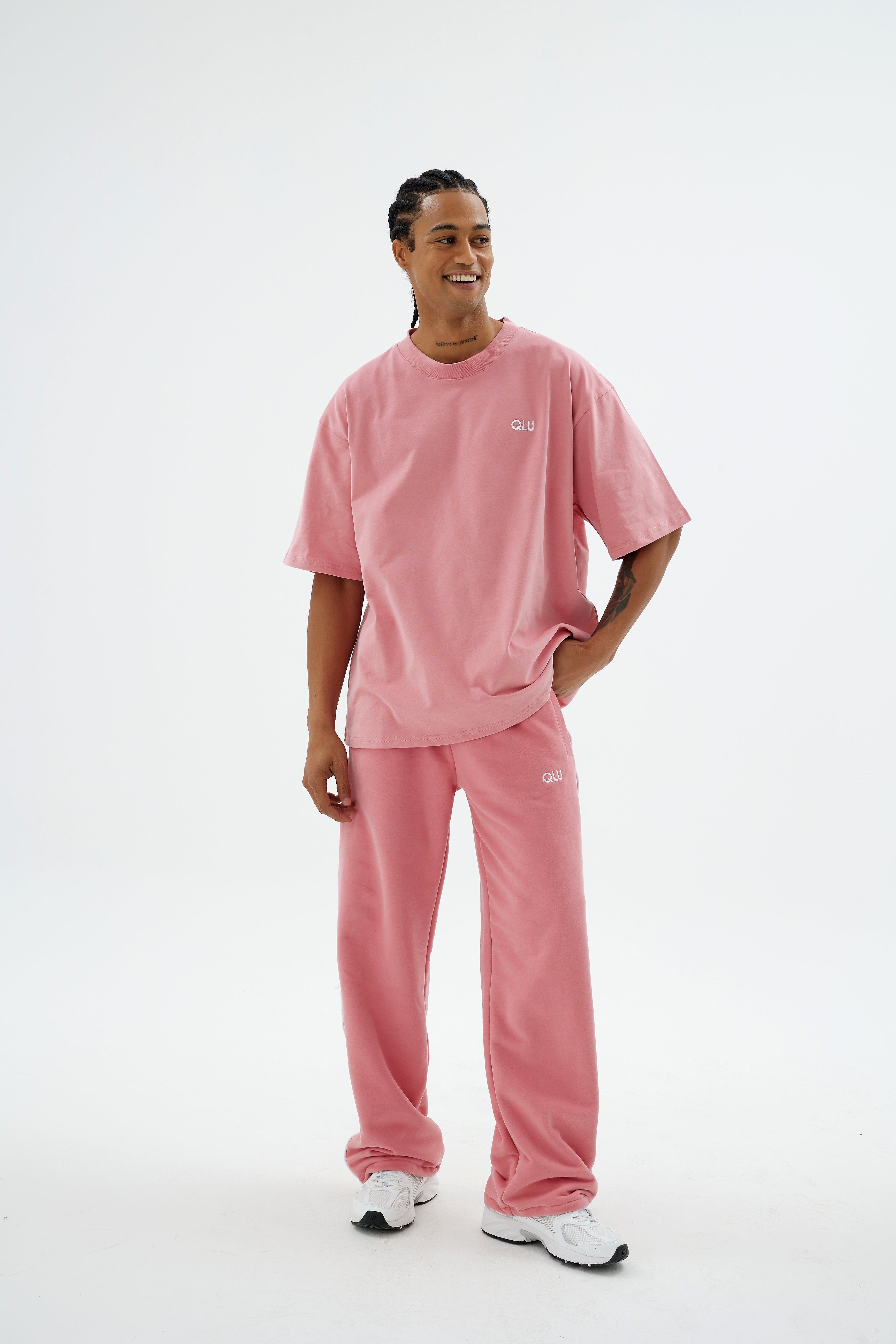 Rise Collection Erkek Combed T-Shirt – Bare Pink