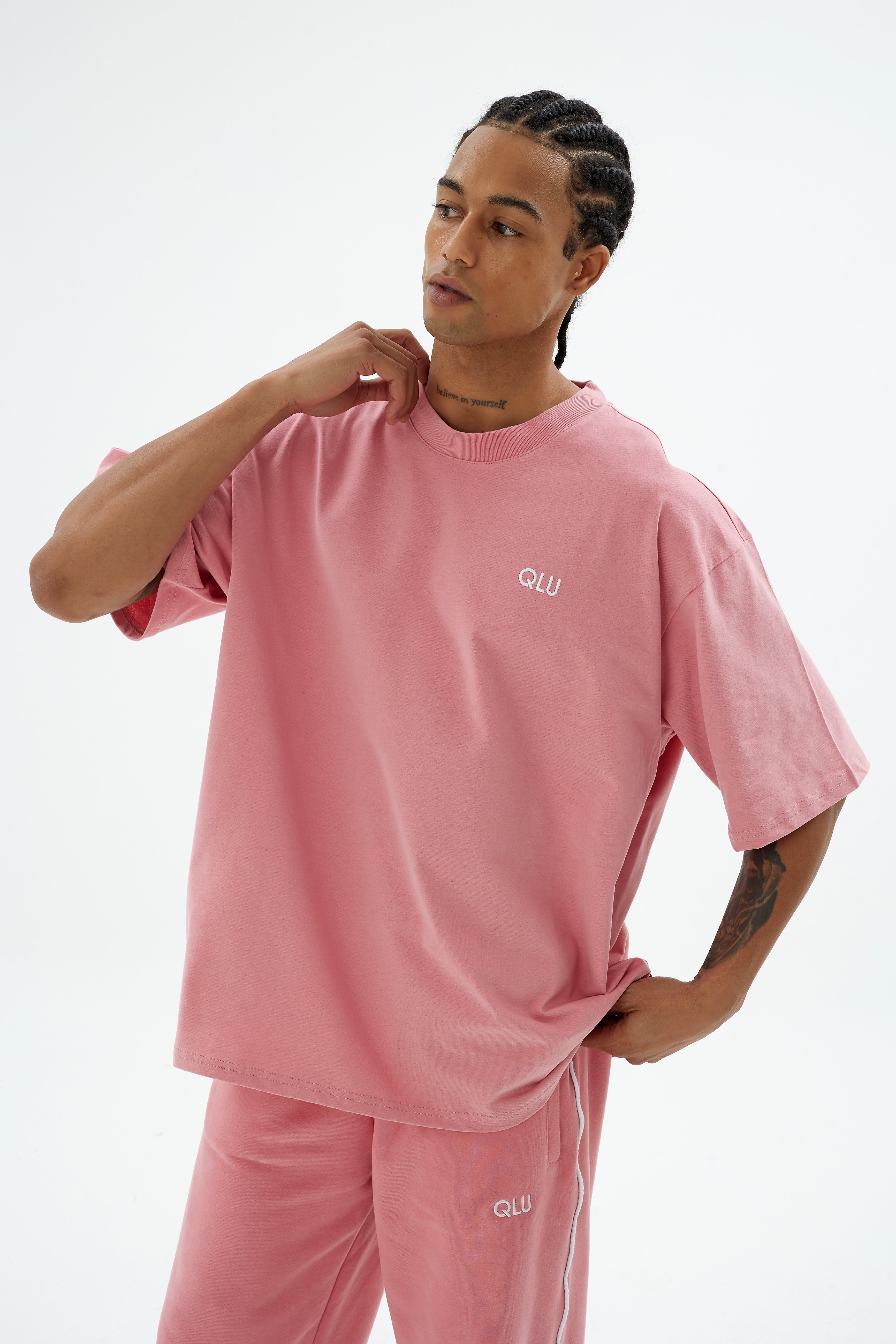 Rise Collection Erkek Combed T-Shirt – Bare Pink