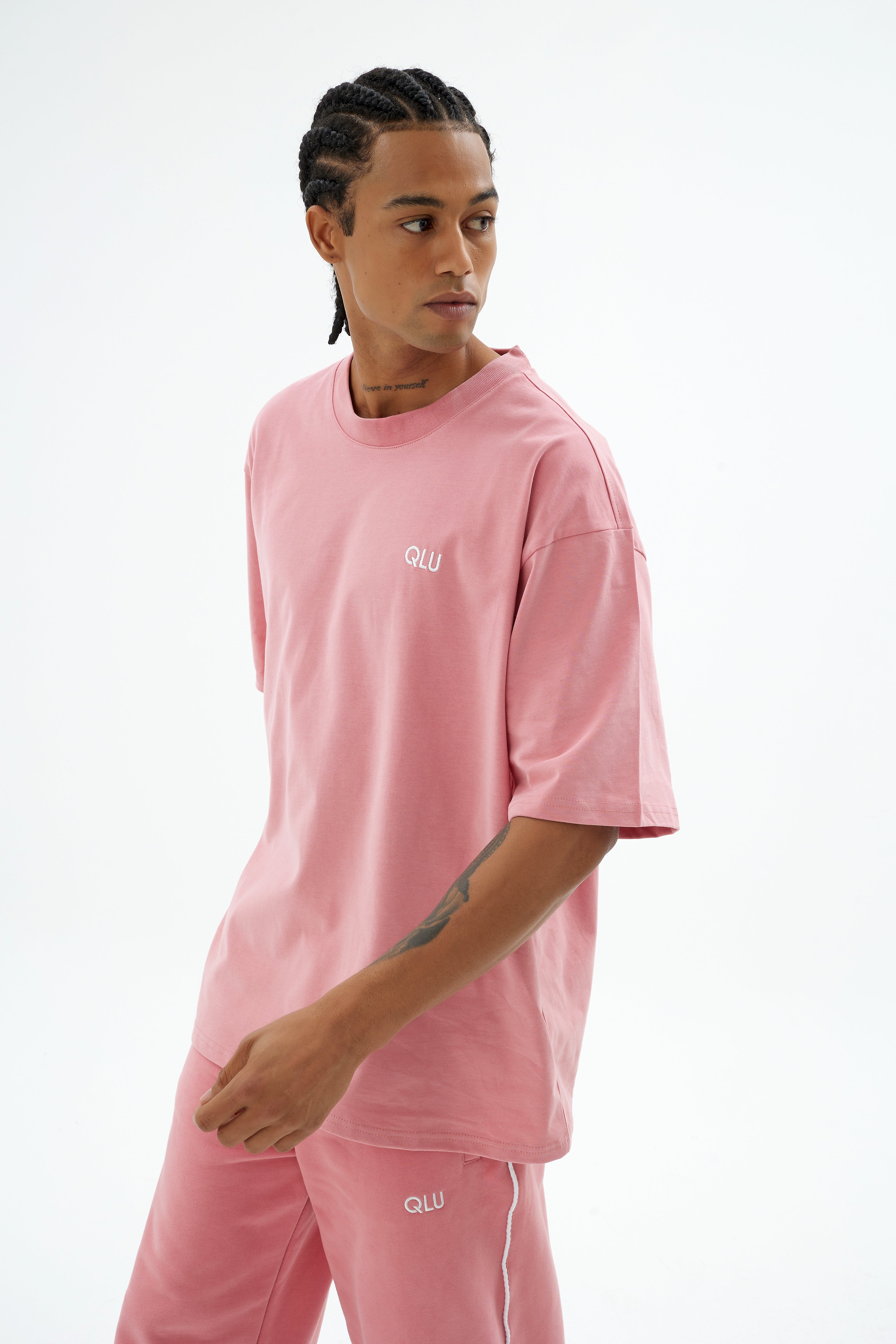 Rise Collection Erkek Combed T-Shirt – Bare Pink
