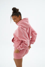 Rise Collection Kadın Line Hoodie – Bare Pink