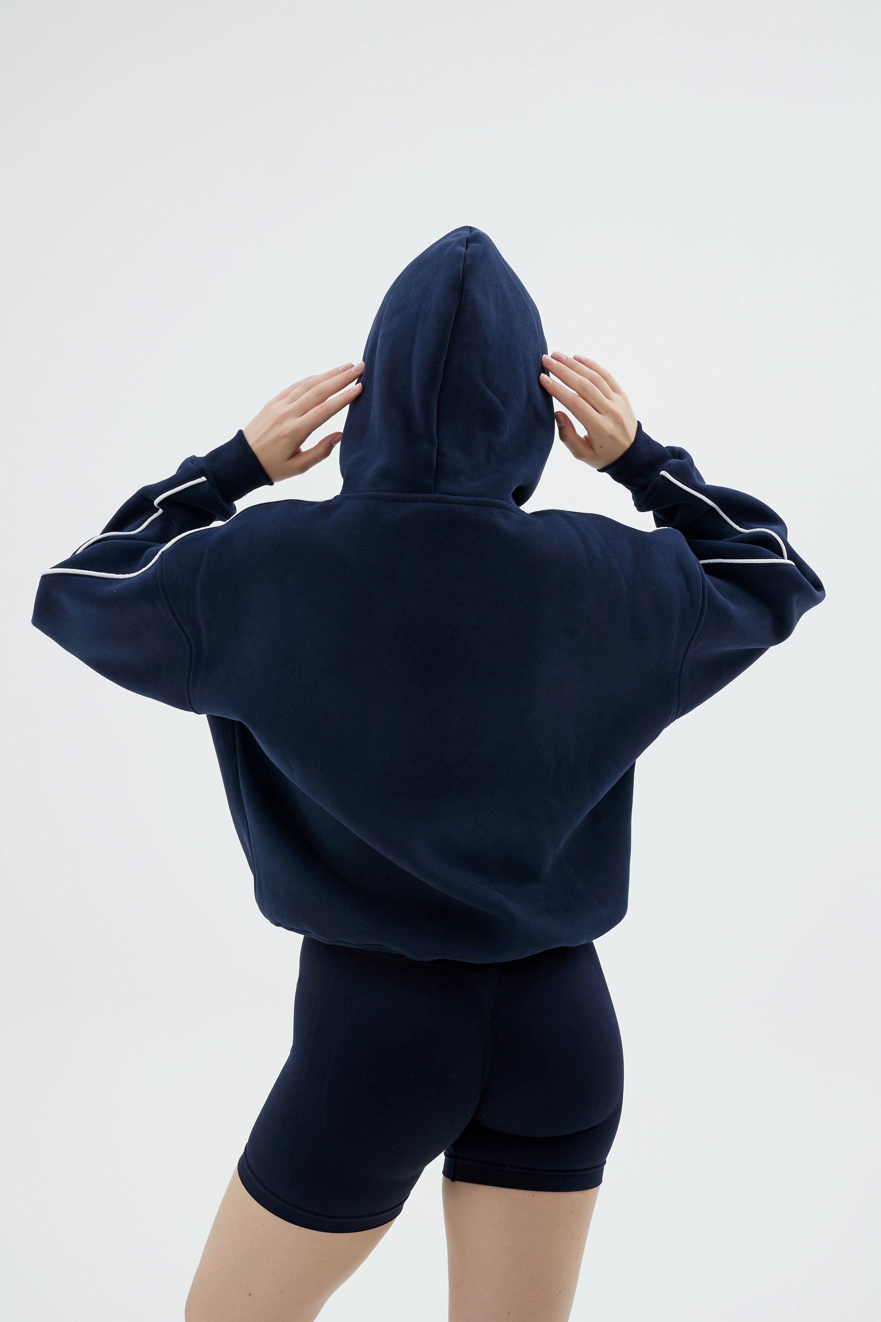 Rise Collection Kadın Line Hoodie – Dark Blue
