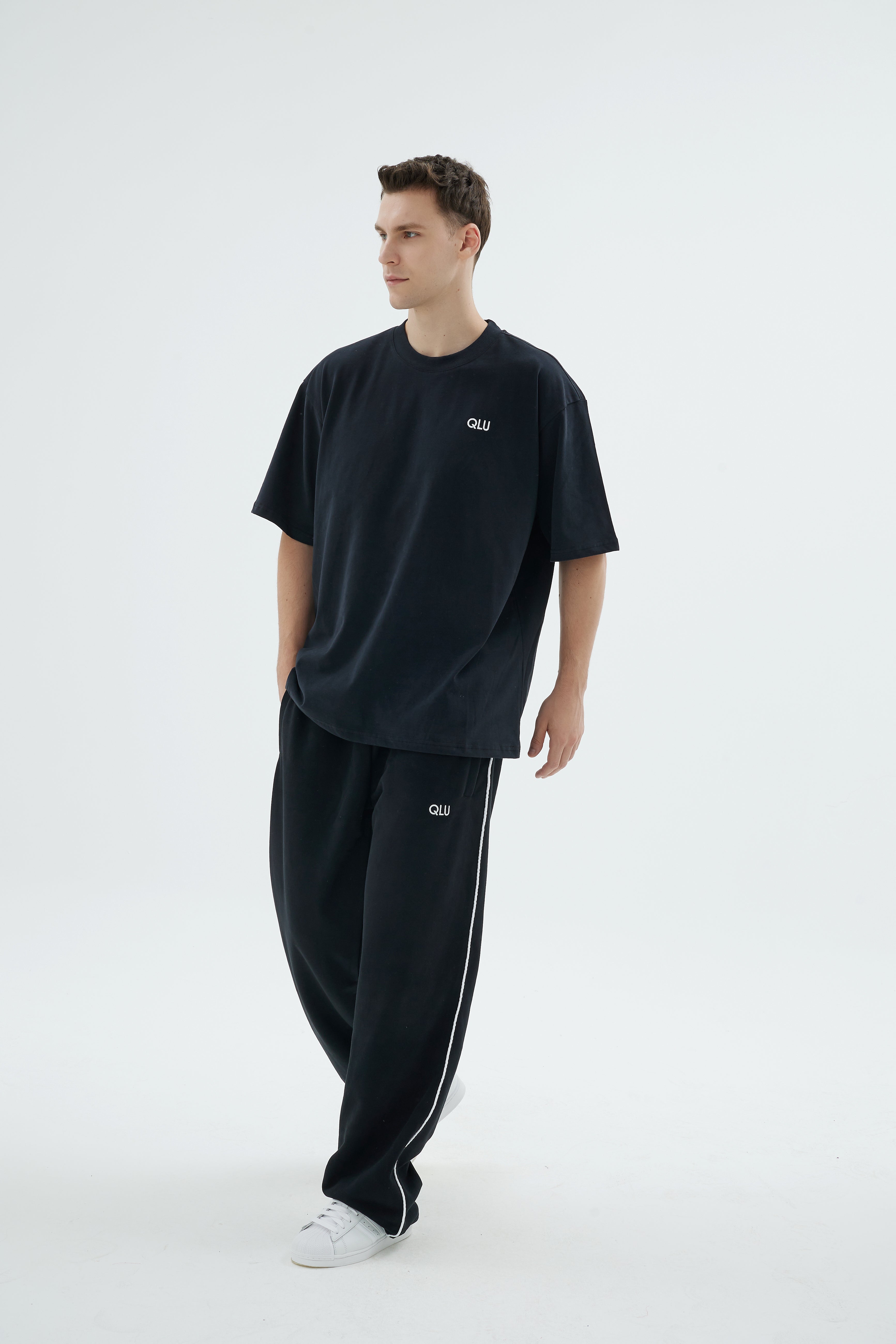 Rise Collection Erkek Line Jogger – True Black