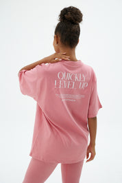 Rise Collection Kadın Overlay T-Shirt – Bare Pink