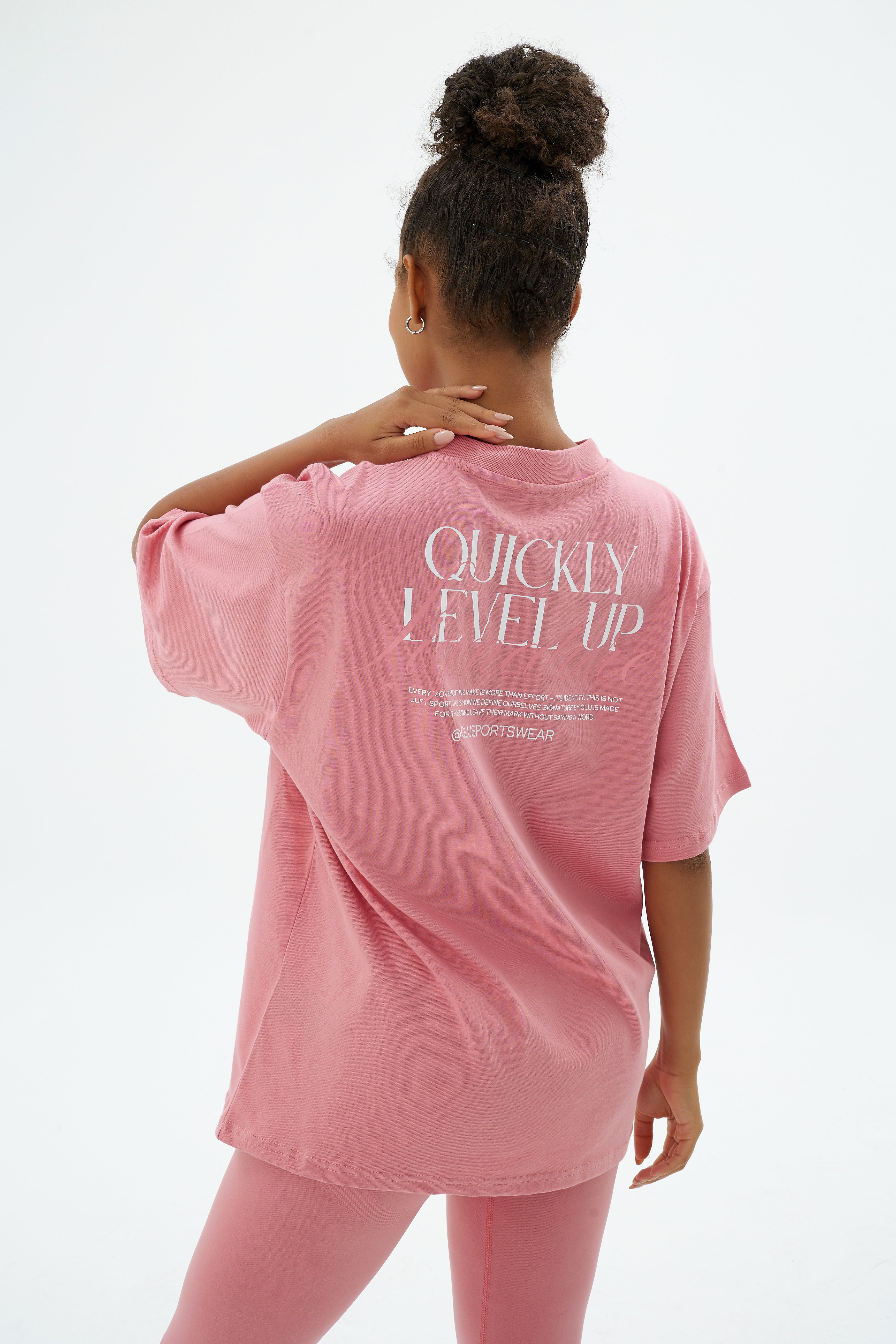 Rise Collection Kadın Overlay T-Shirt – Bare Pink