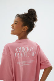 Rise Collection Kadın Overlay T-Shirt – Bare Pink