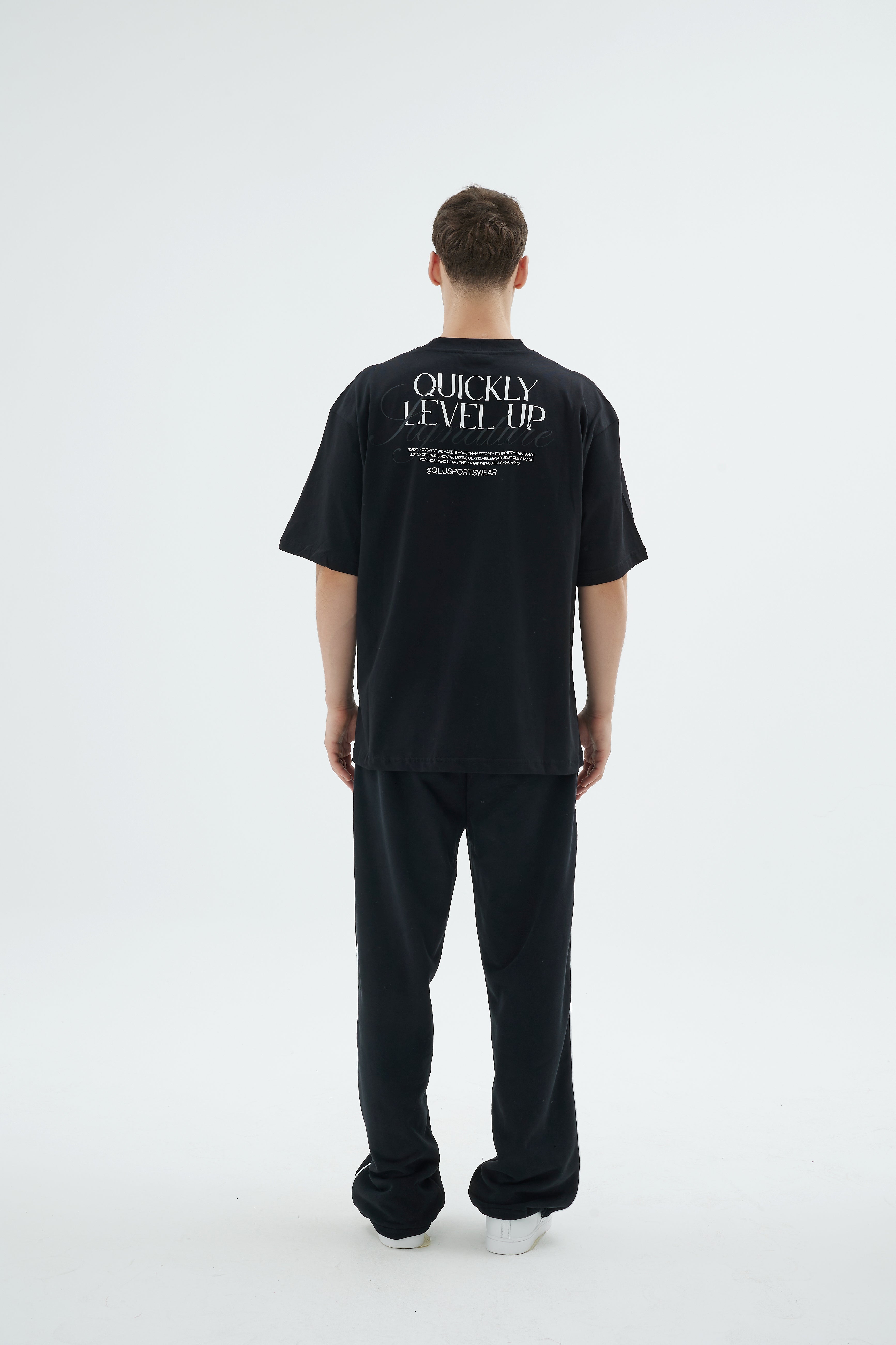 Rise Collection Erkek Overlay T-Shirt – True Black