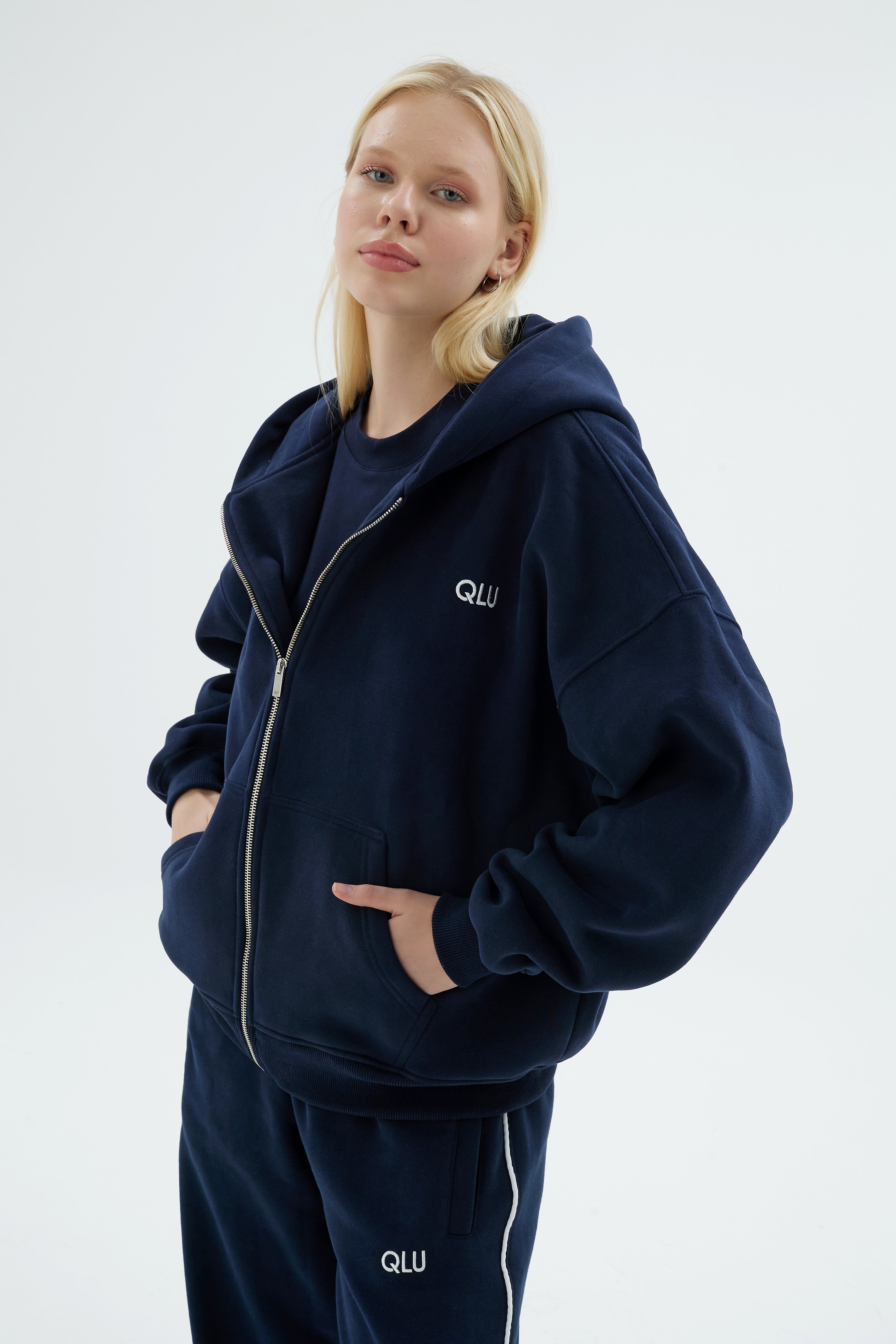 Rise Collection Kadın Zip Jacket – Dark Blue