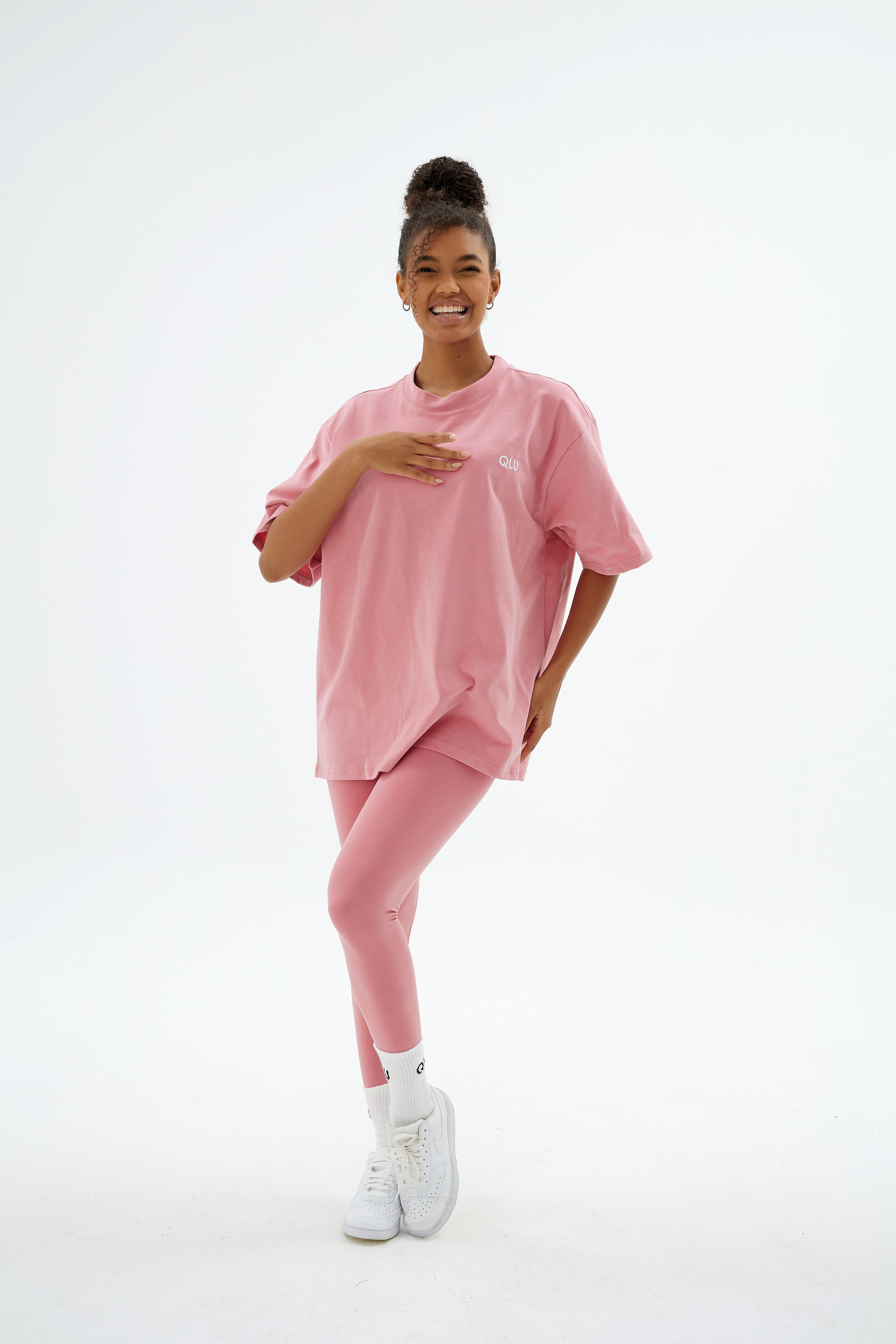 Rise Collection Kadın Combed T-Shirt – Bare Pink