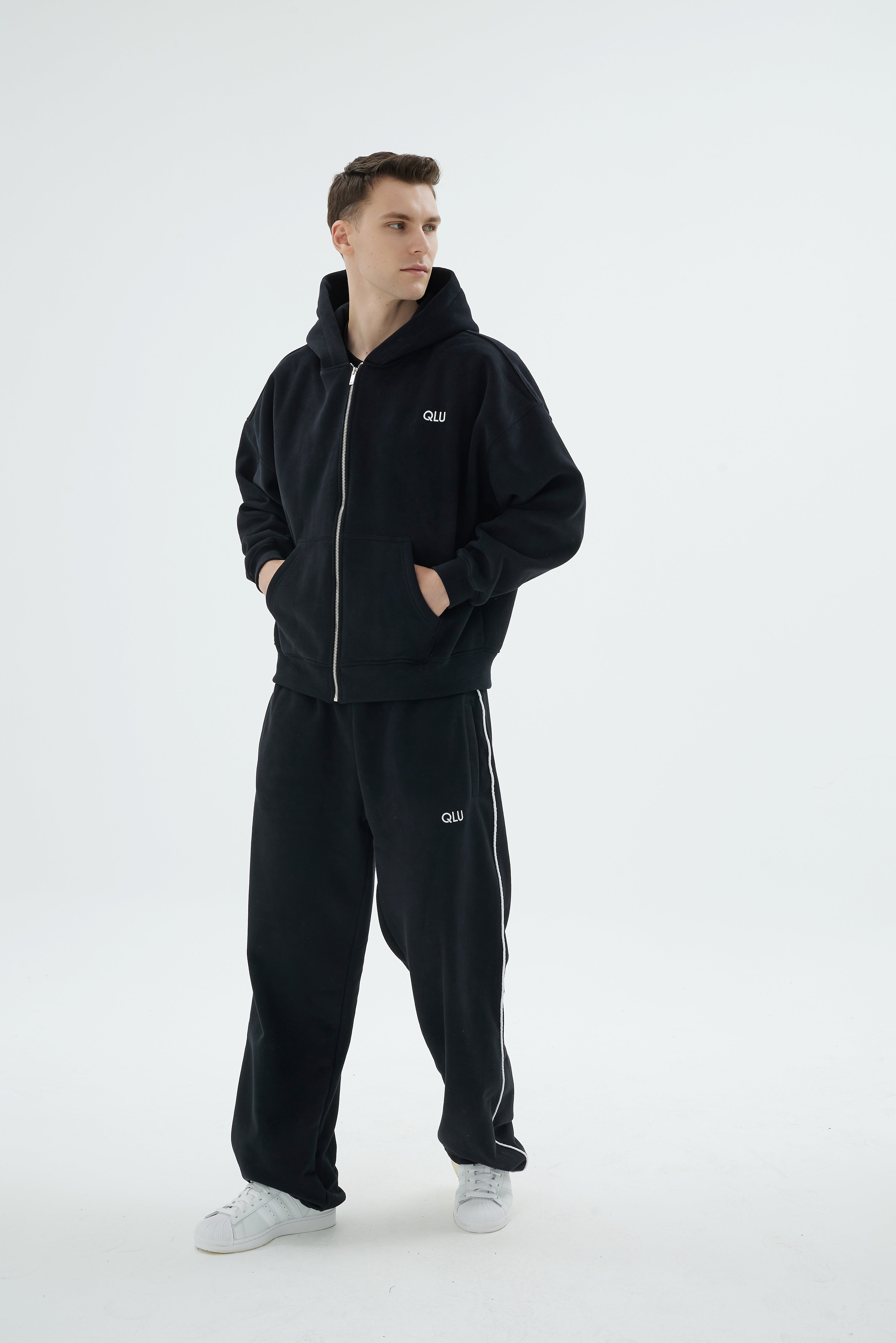 Rise Collection Erkek Zip Jacket – True Black