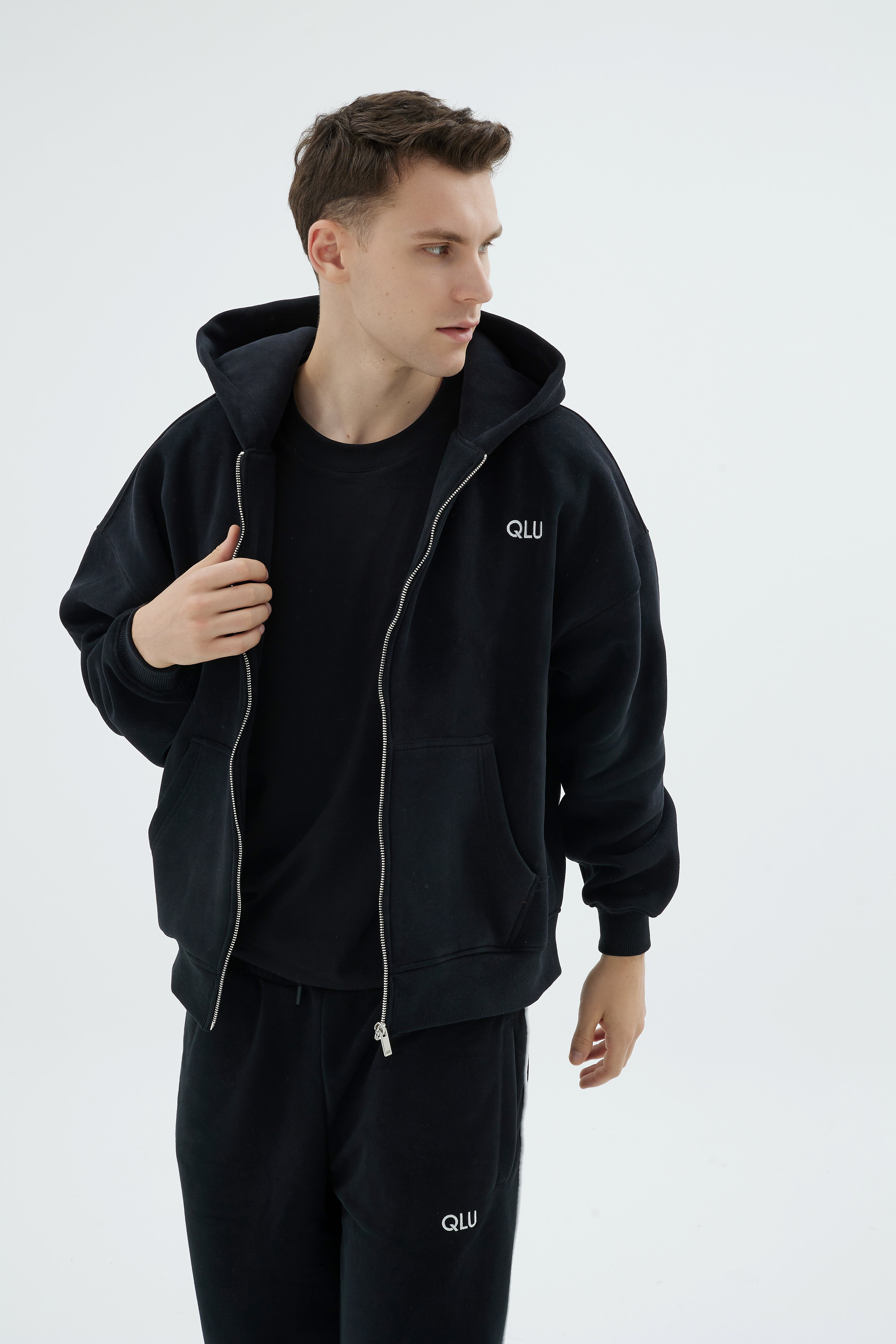 Rise Collection Erkek Zip Jacket – True Black