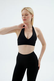 Rise Crossline Bra - True Black