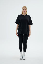 Rise Collection Kadın Overlay T-Shirt – True Black