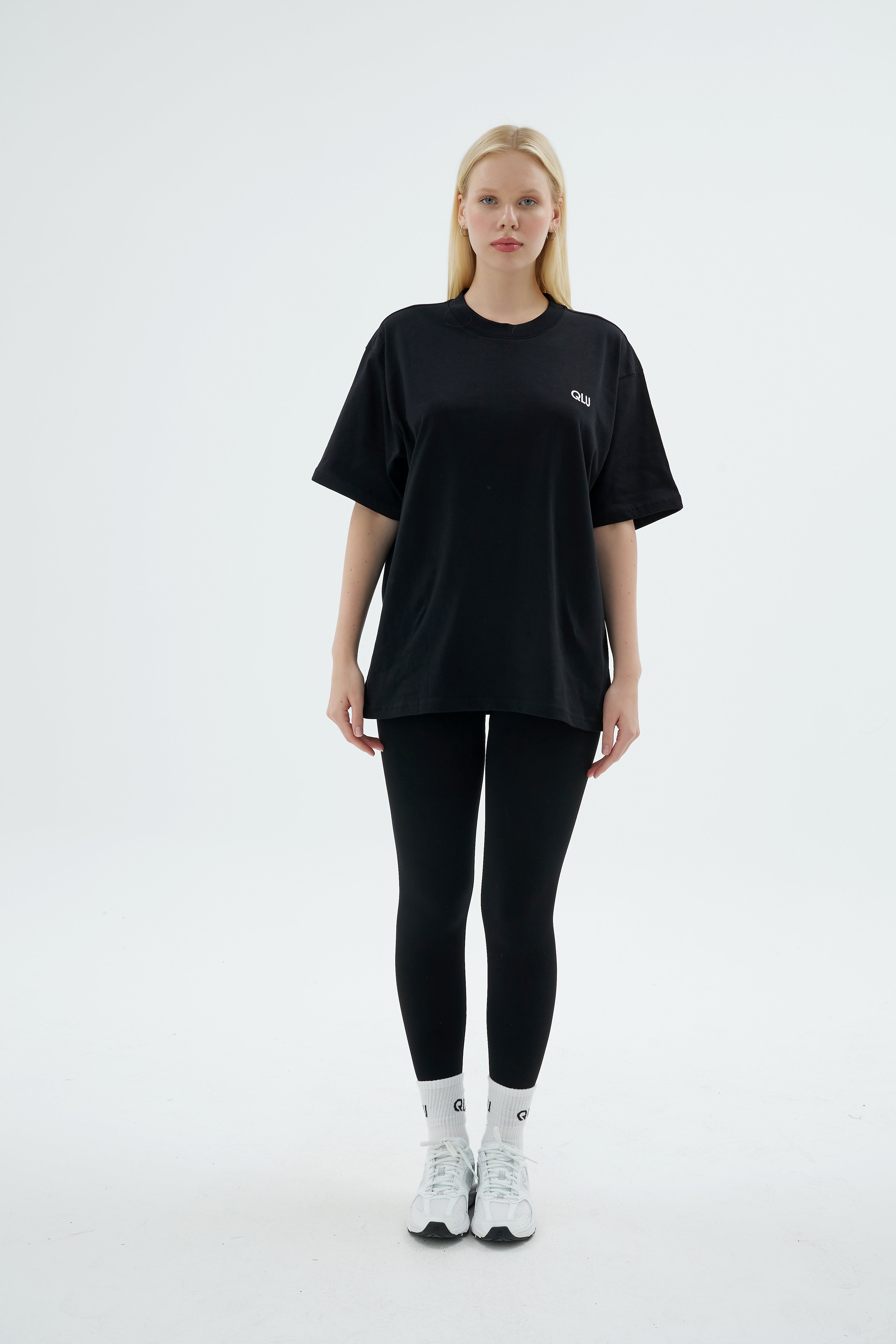 Rise Collection Kadın Overlay T-Shirt – True Black