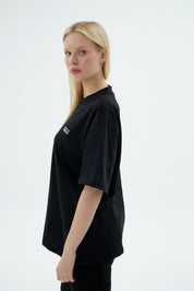 Rise Collection Kadın Overlay T-Shirt – True Black
