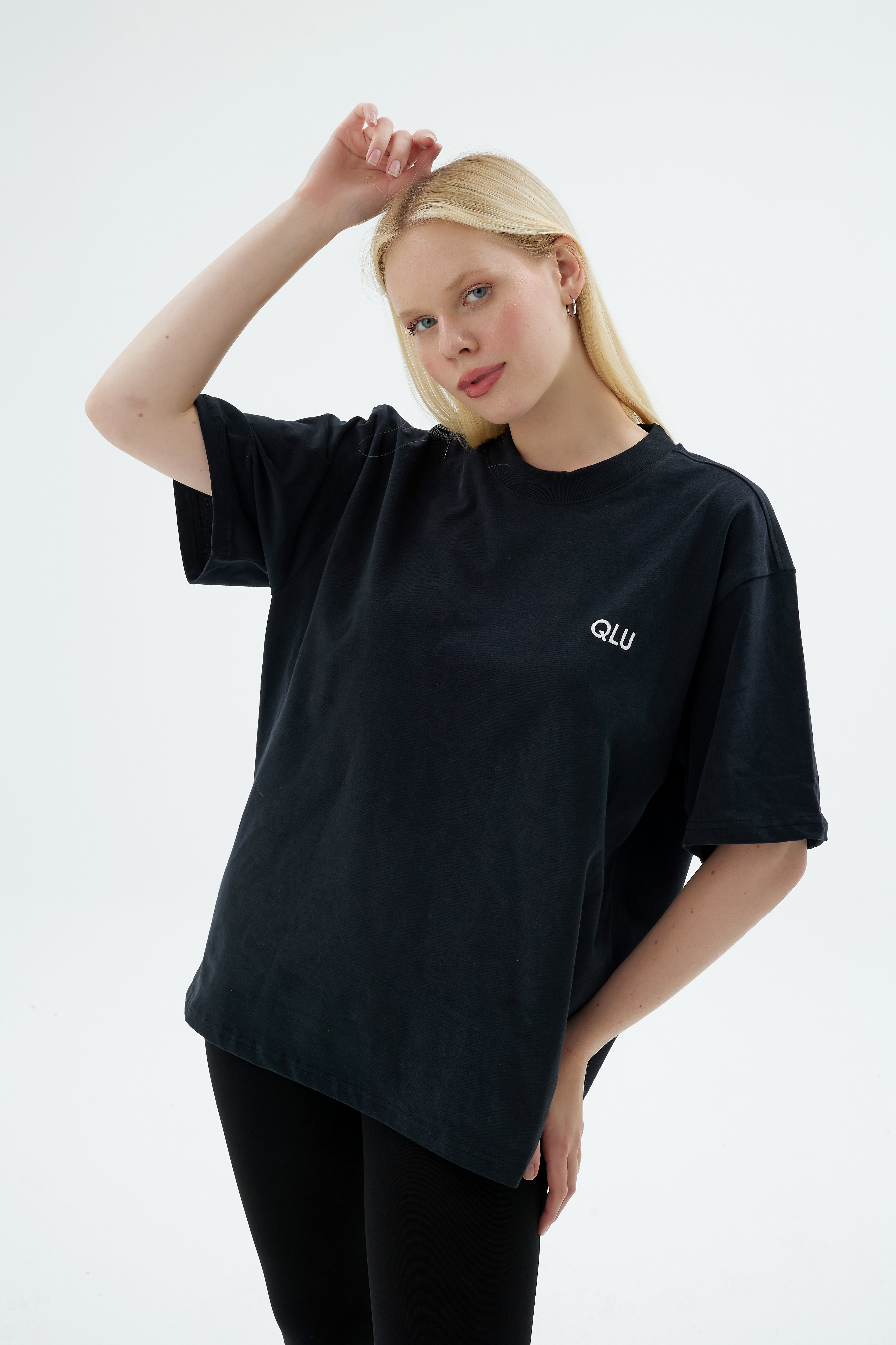 Rise Collection Kadın Combed T-Shirt – True Black