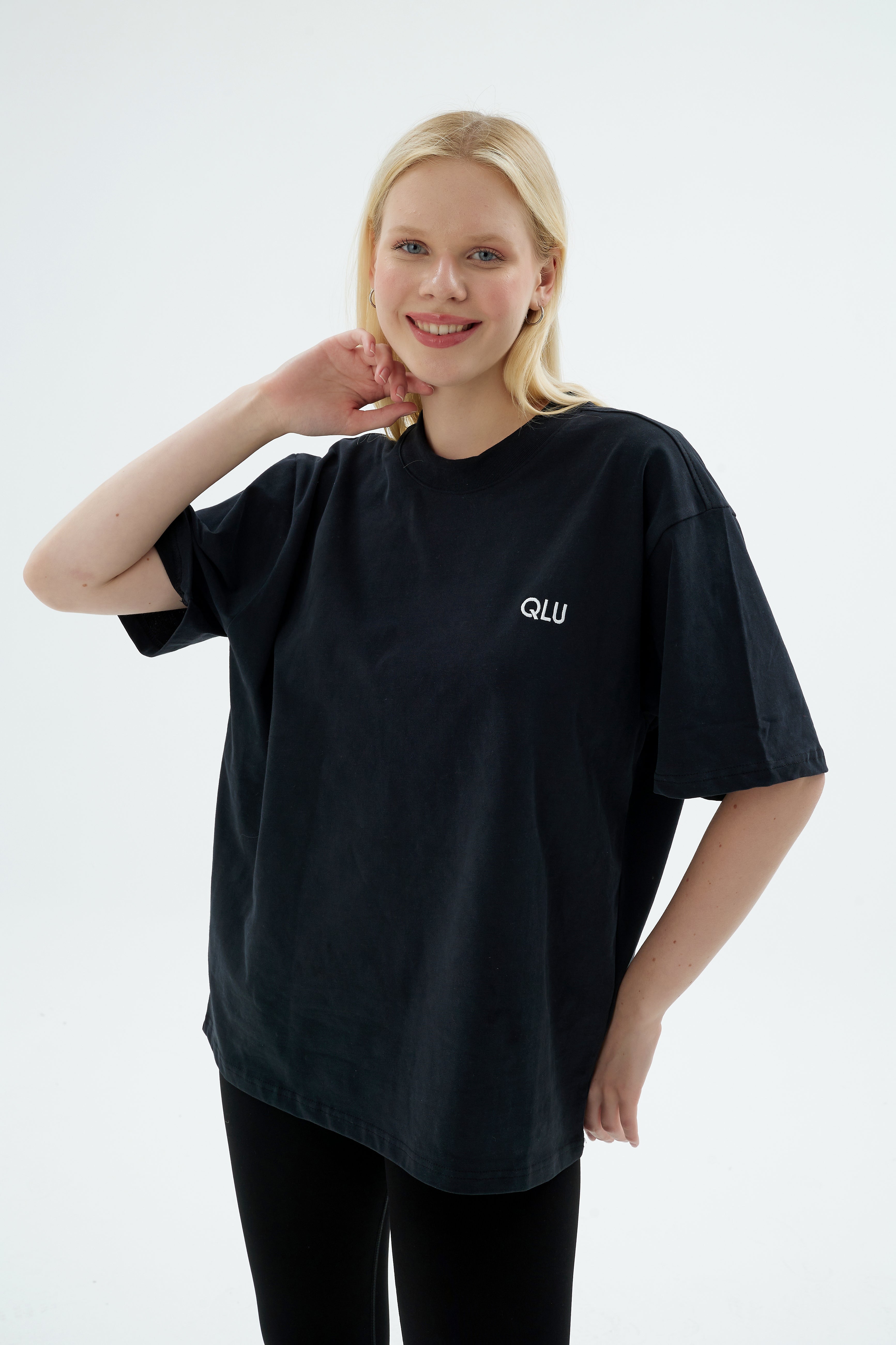 Rise Collection Kadın Combed T-Shirt – True Black