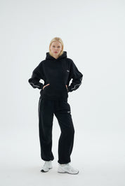 Rise Collection Kadın Line Hoodie – True Black