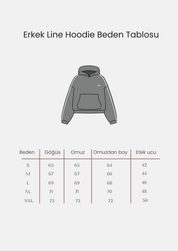 Rise Collection Erkek Line Hoodie – True Black