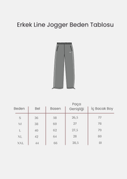 Rise Collection Erkek Line Jogger – True Black