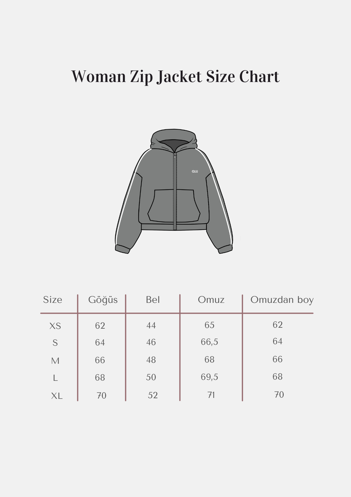 Rise Collection Kadın Zip Jacket – Velvet Red