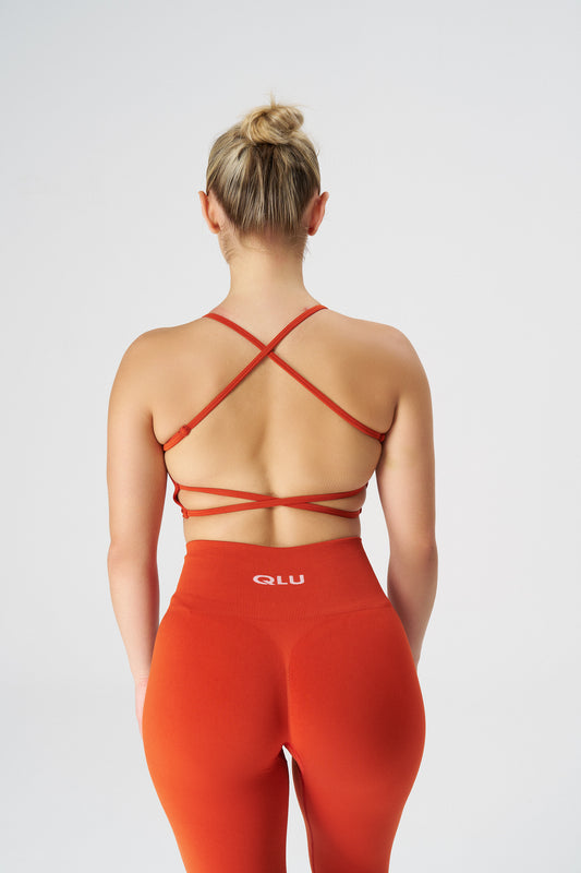 Qlu Attractive Collection Kadın Seamless/Dikişsiz Ayarlanılabilir İpli Bra/Spor Sütyen