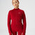 Seamless Spor Crop Top – Fermuarlı, Esnek - Kırmızı